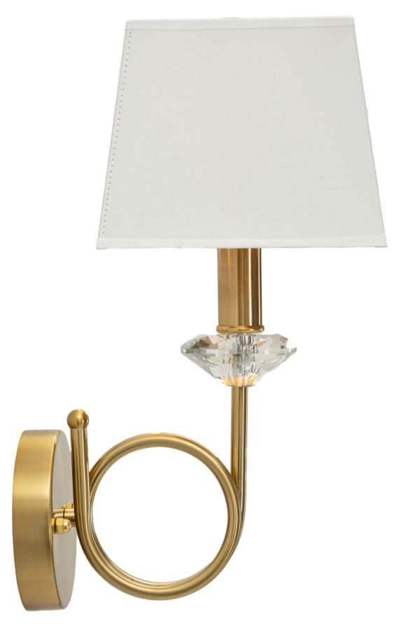 Wandleuchte Gold Weiß 40 cm – Wandlampe