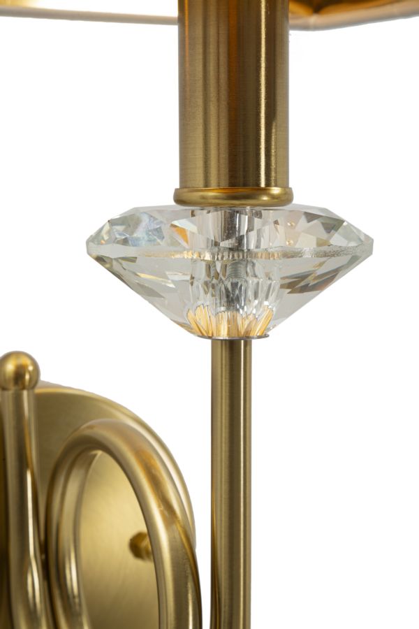 Wandleuchte Gold Weiß 40 cm – Wandlampe