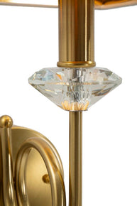 Wandleuchte Gold Weiß 40 cm – Wandlampe