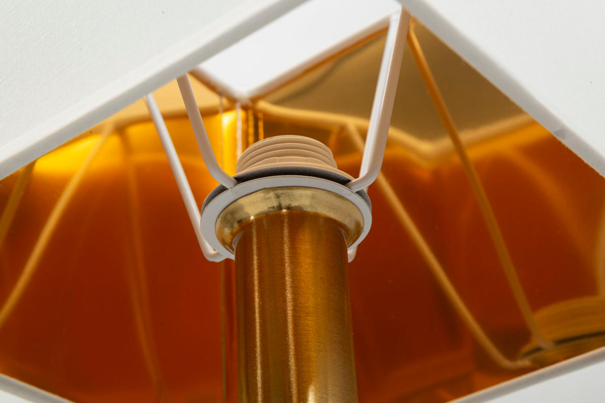 Wandleuchte Gold Weiß 40 cm – Wandlampe