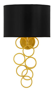Wandleuchte Gold Schwarz 50 cm – Wandlampe