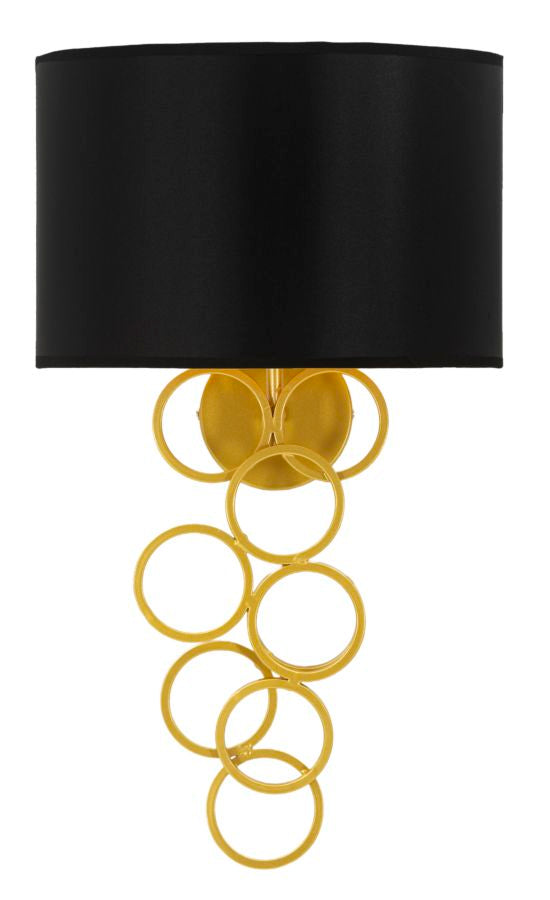 Wandleuchte Gold Schwarz 50 cm – Wandlampe