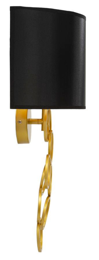 Wandleuchte Gold Schwarz 50 cm – Wandlampe