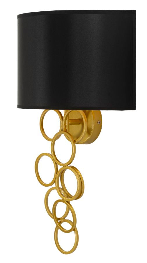 Wandleuchte Gold Schwarz 50 cm – Wandlampe