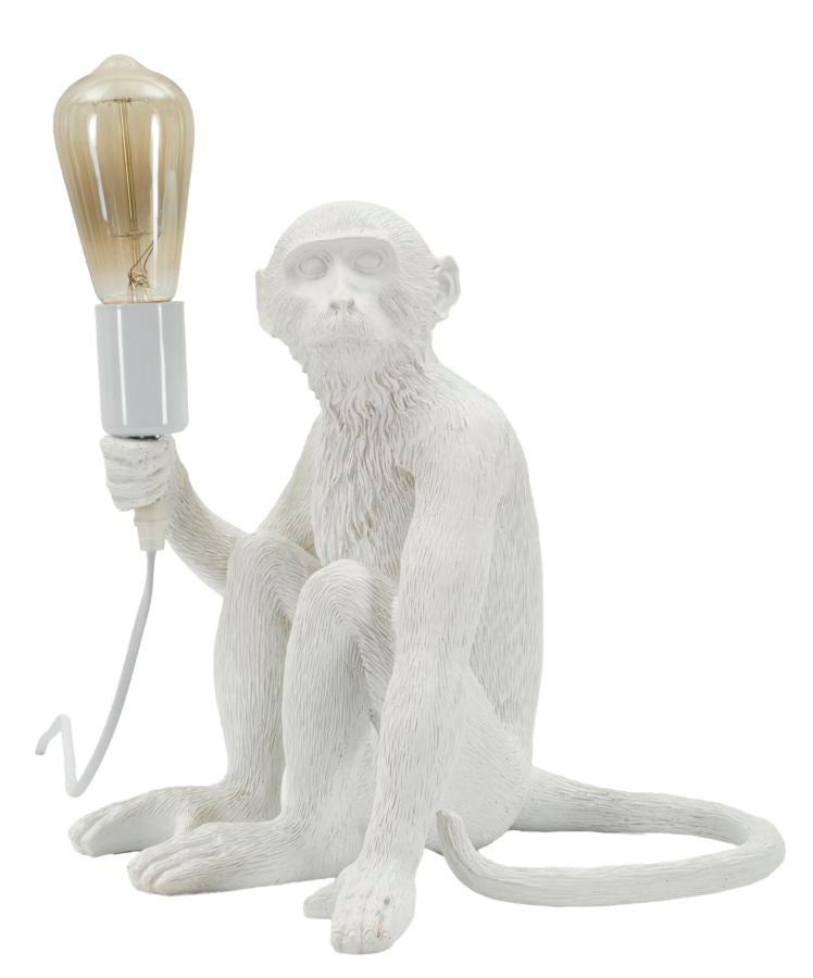 Tischlampe Affe Weiß 32 cm – Tischleuchte