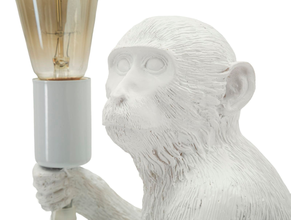 Tischlampe Affe Weiß 32 cm – Tischleuchte