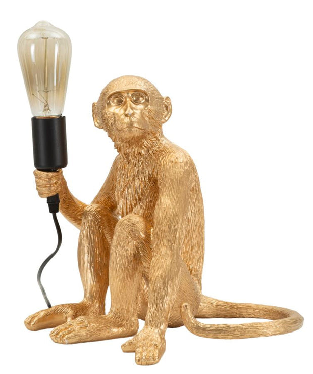 Tischlampe Affe Gold 32 cm – Tischleuchte