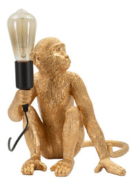 Tischlampe Affe Gold 32 cm – Tischleuchte
