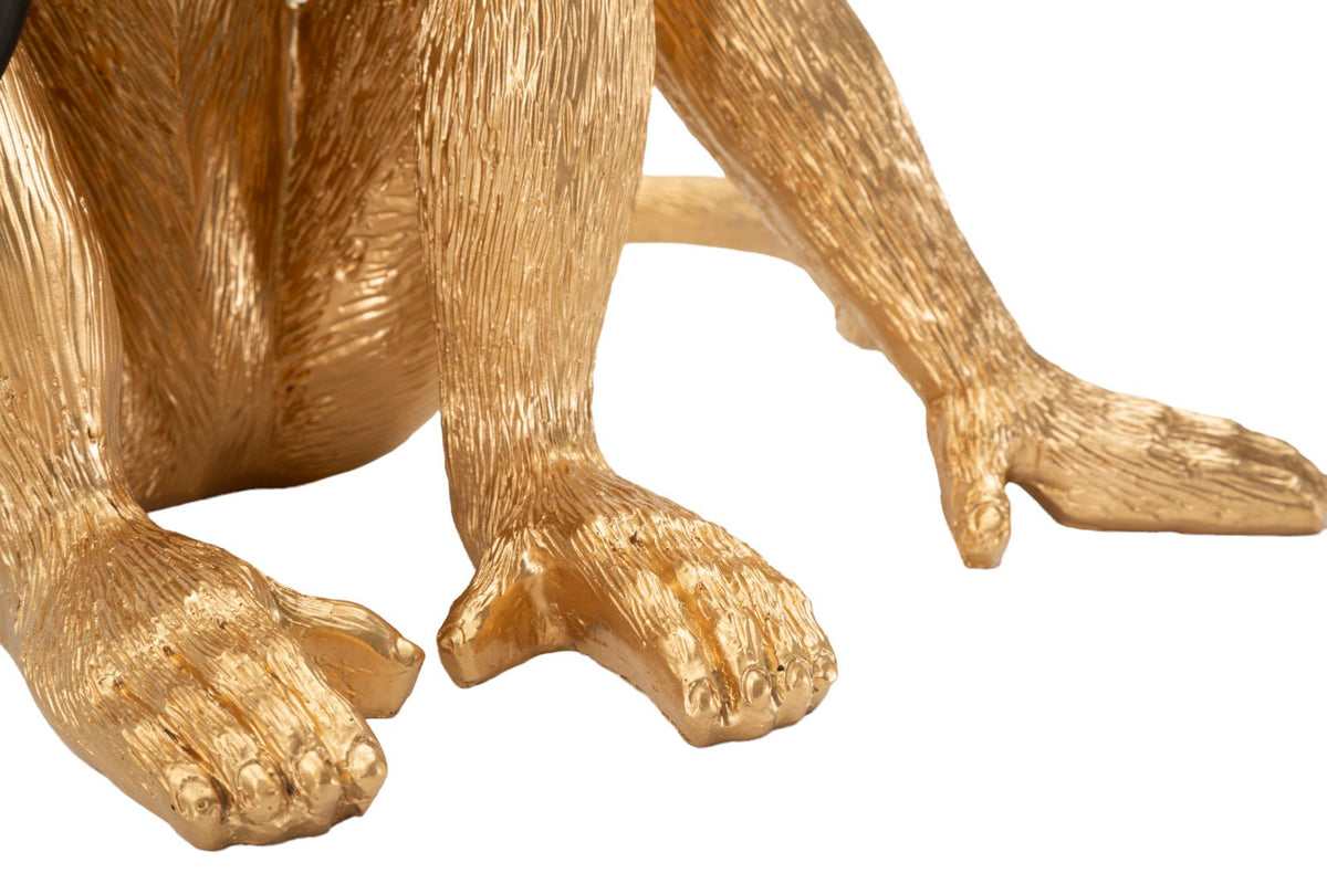 Tischlampe Affe Gold 32 cm – Tischleuchte