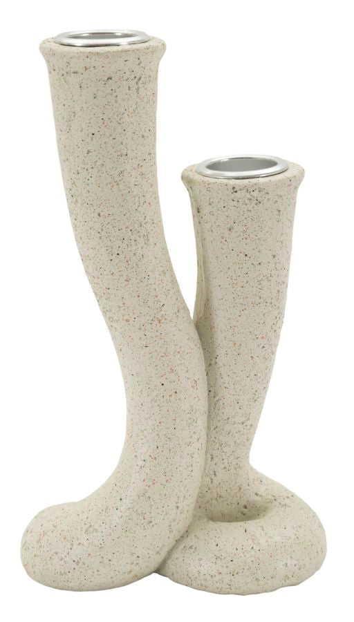 Kerzenständer Stons Creme Spirale – Kerzenhalter Deko