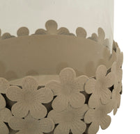 Kerzenhalter mit Glas Creme 21 cm – Kerzenhalter