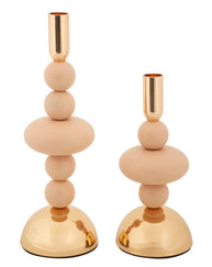 Kerzenständer Galaxy Rosa Gold 2er Set – Kerzenhalter Deko