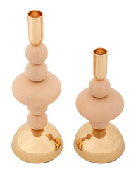 Kerzenständer Galaxy Rosa Gold 2er Set – Kerzenhalter Deko