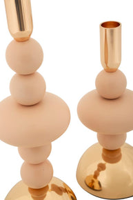 Kerzenständer Galaxy Rosa Gold 2er Set – Kerzenhalter Deko
