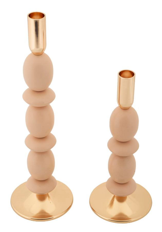 Kerzenständer Shuttle Rosa Gold 2er Set – Kerzenhalter Deko