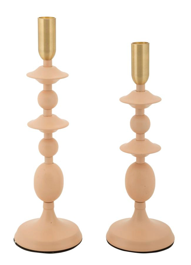 Kerzenständer Gemini Rosa Gold 2er Set – Kerzenhalter Deko