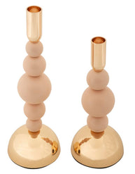 Kerzenständer Bolly Rosa Gold 2er Set – Kerzenhalter Deko