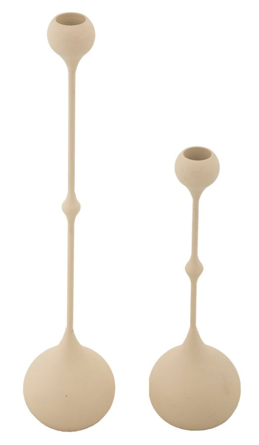 Kerzenständer Slimmy Creme Gold 2er Set – Kerzenhalter Deko
