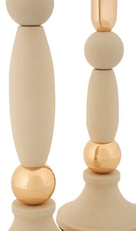 Kerzenständer Strek Creme Gold 2er Set – Kerzenhalter Deko