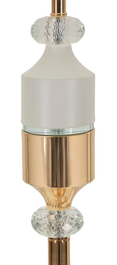 Stehlampe Gold Weiß 160 cm – Stehleuchte