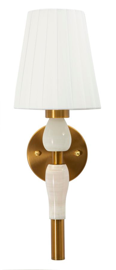 Wandleuchte Gold Weiß 46 cm – Wandlampe