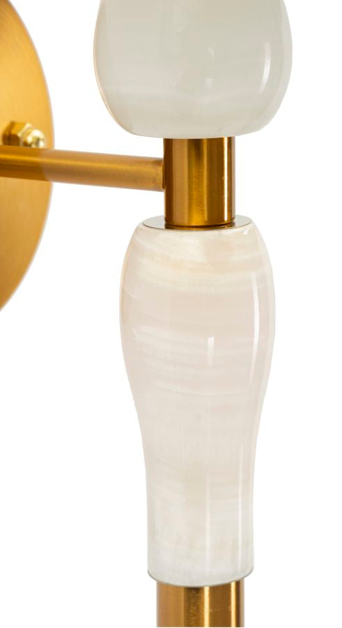Wandleuchte Gold Weiß 46 cm – Wandlampe