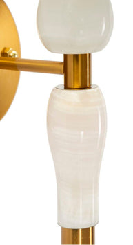 Wandleuchte Gold Weiß 46 cm – Wandlampe