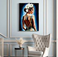 Wandbild Isabel Blumen 102 cm A – Leinwandbild Deko