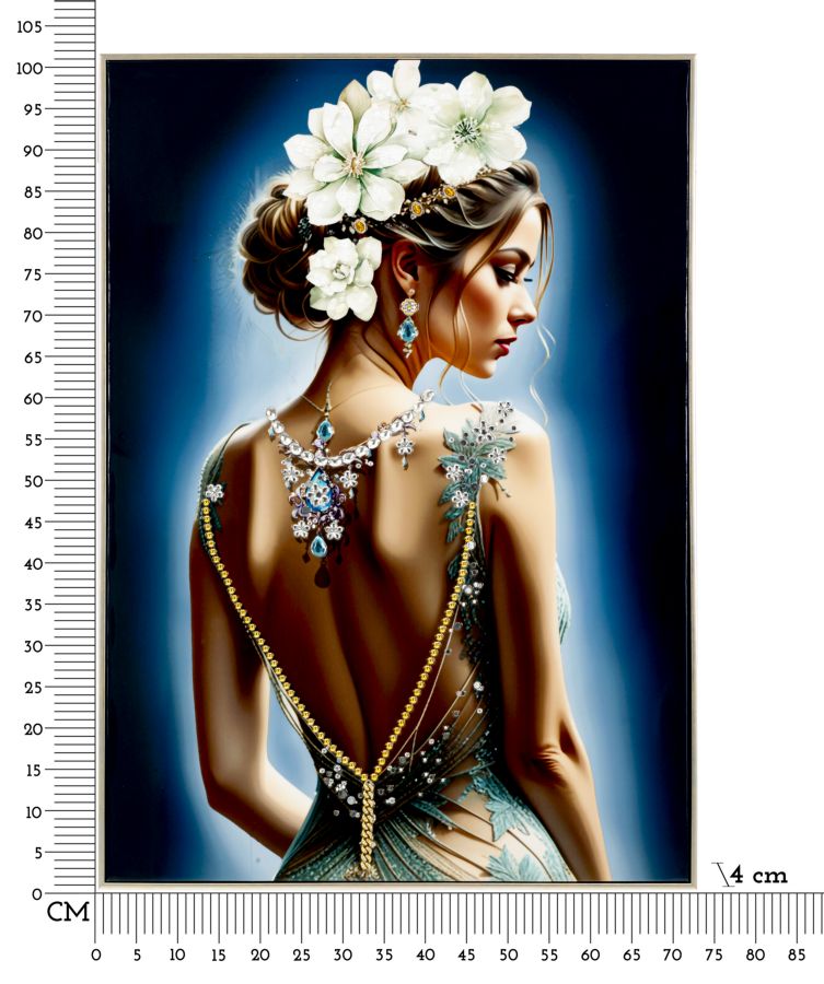 Wandbild Isabel Blumen 102 cm A – Leinwandbild Deko