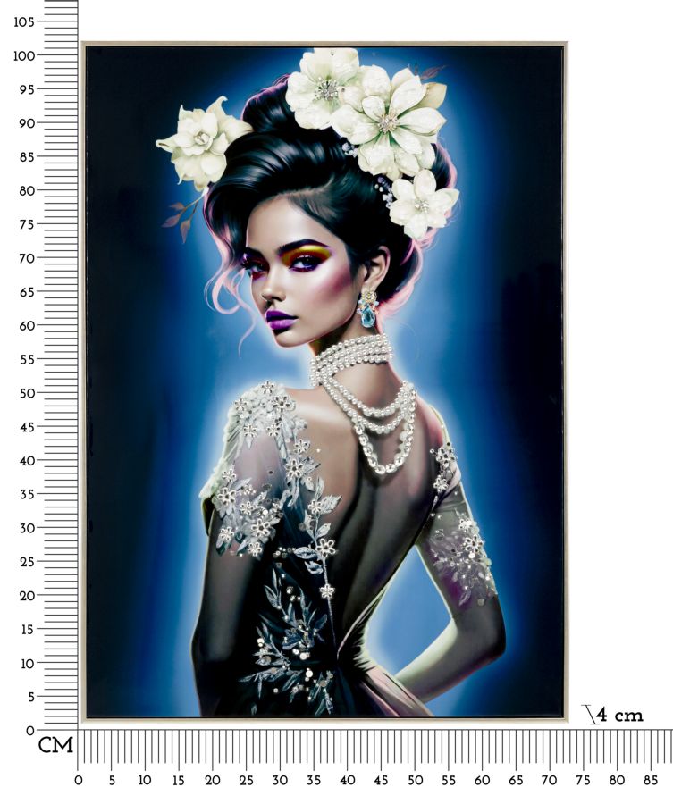 Wandbild Isabel Blumen 102 cm B – Leinwandbild Deko