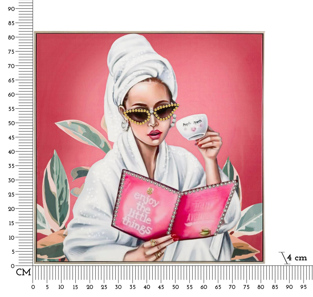 Wandbild Frau 82 cm A – Leinwandbild Deko