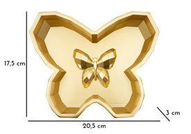 Dekotablett Schmetterling Gold – Serviertablett