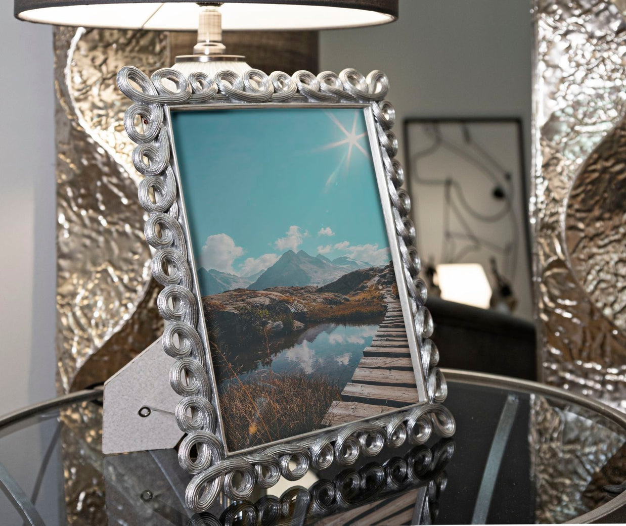 Bilderrahmen Ringe Silber Groß – Fotorahmen Deko