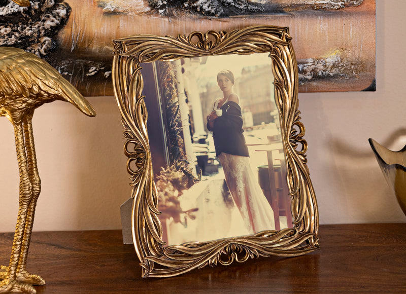 Bilderrahmen Barock Geflecht Gold Groß – Fotorahmen Deko