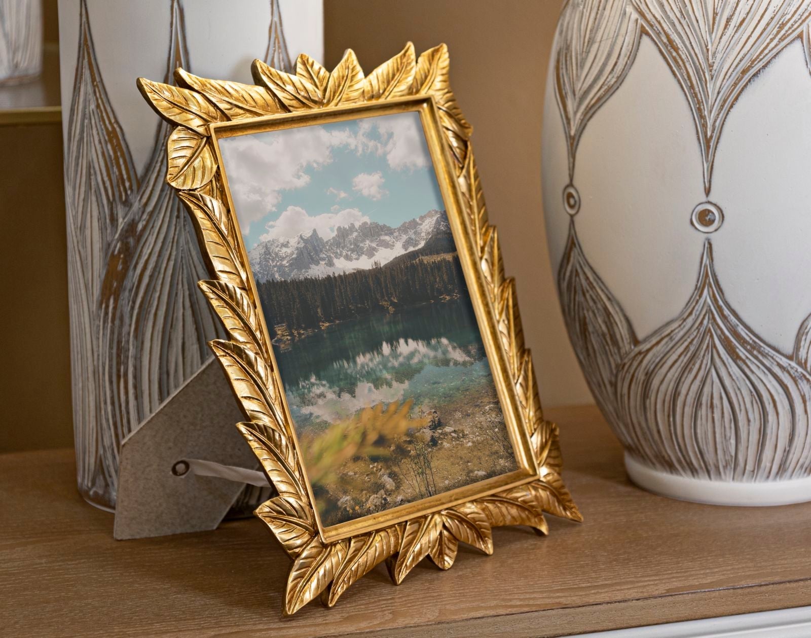 Bilderrahmen Lorbeer Gold Klein – Fotorahmen Deko