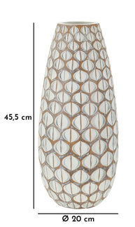 Blumenvase Tibet Weiß – Dekovase
