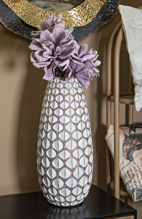 Blumenvase Tibet Weiß – Dekovase