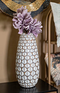 Blumenvase Tibet Weiß – Dekovase