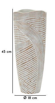 Blumenvase Woody Weiß – Dekovase