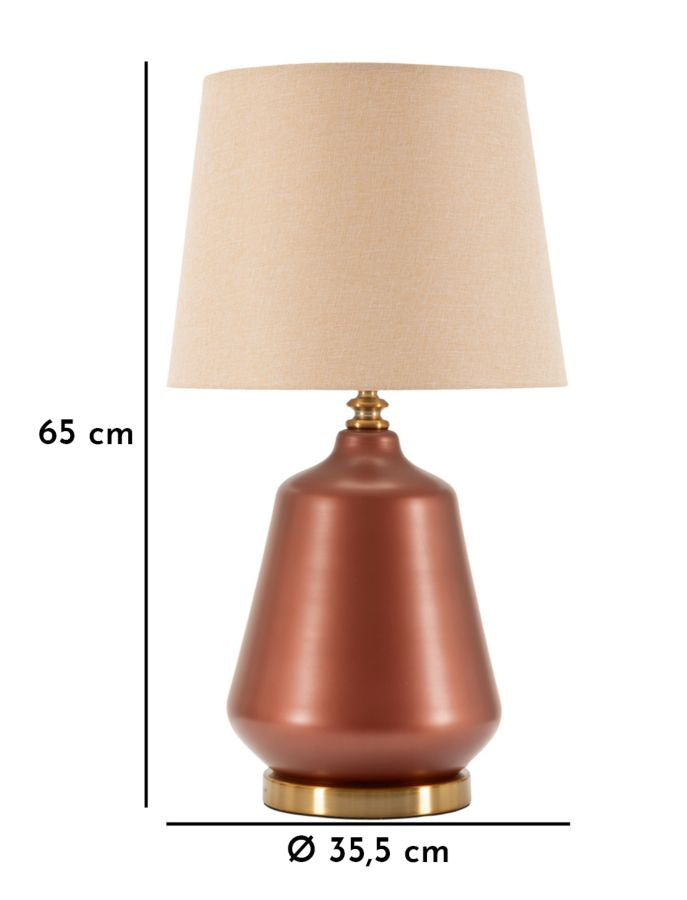 Tischlampe Rosenthal C Braun Gold 65 cm – Tischleuchte