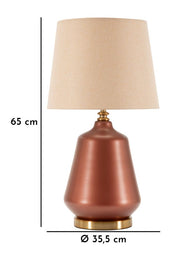 Tischlampe Rosenthal C Braun Gold 65 cm – Tischleuchte
