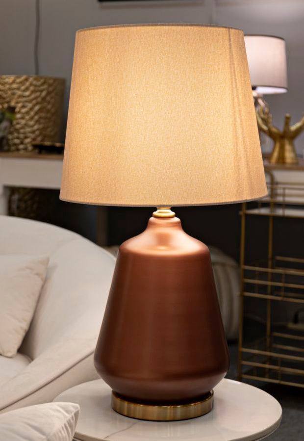Tischlampe Rosenthal C Braun Gold 65 cm – Tischleuchte