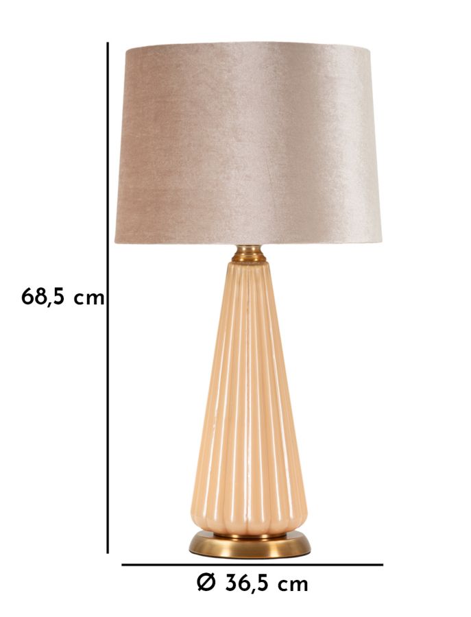 Tischlampe H Perlmutt Gold 68,5 cm – Tischleuchte