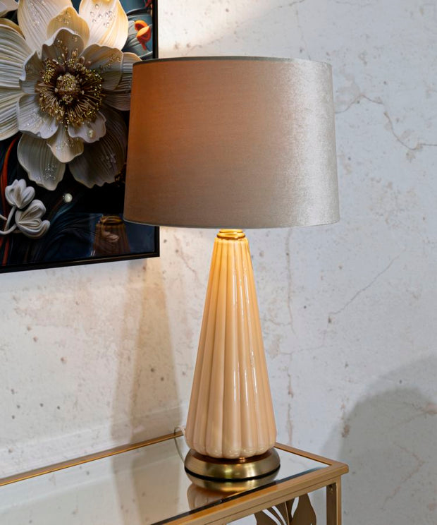 Tischlampe H Perlmutt Gold 68,5 cm – Tischleuchte
