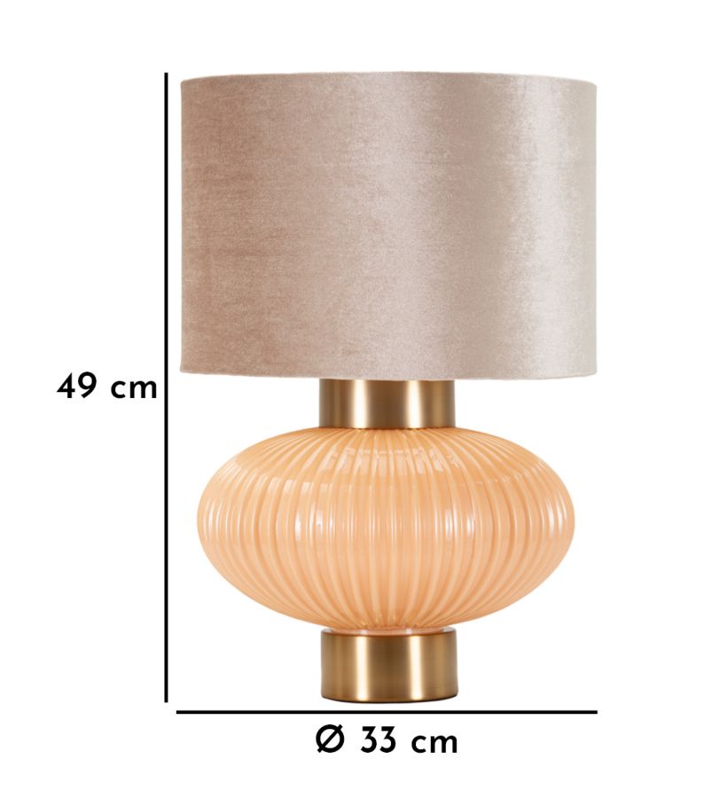 Tischlampe W Perlmutt Gold 49 cm – Tischleuchte