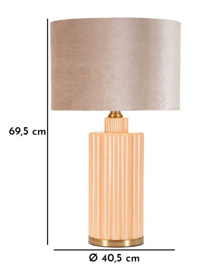 Tischlampe Perly D Perlmutt Gold 69,5 cm – Tischleuchte