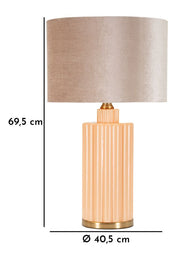 Tischlampe Perly D Perlmutt Gold 69,5 cm – Tischleuchte