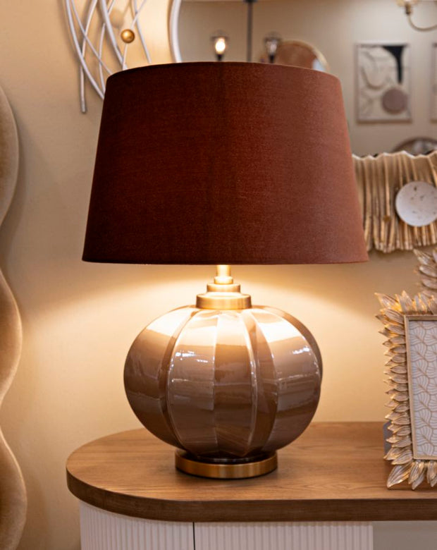 Tischlampe H Braun Gold 57 cm – Tischleuchte