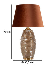 Tischlampe W Braun Gold 79 cm – Tischleuchte