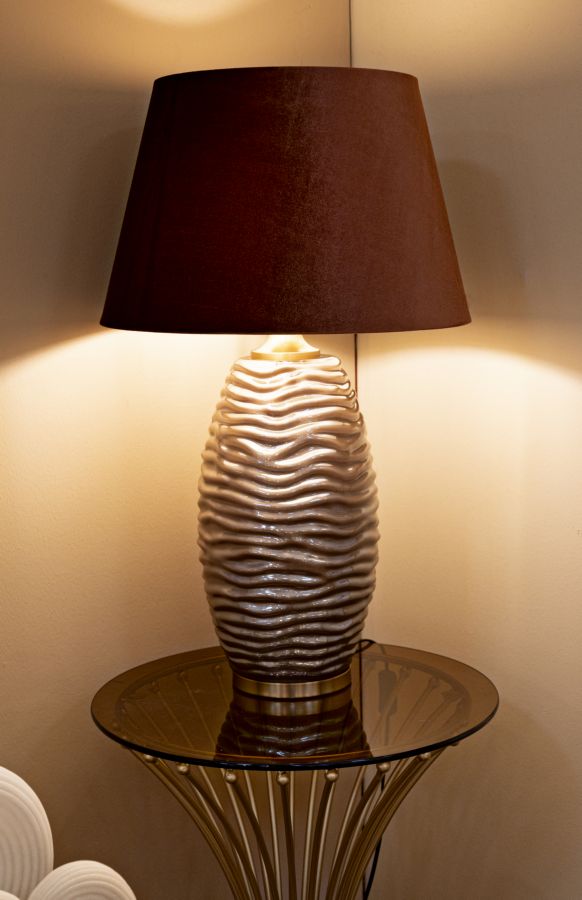Tischlampe W Braun Gold 79 cm – Tischleuchte
